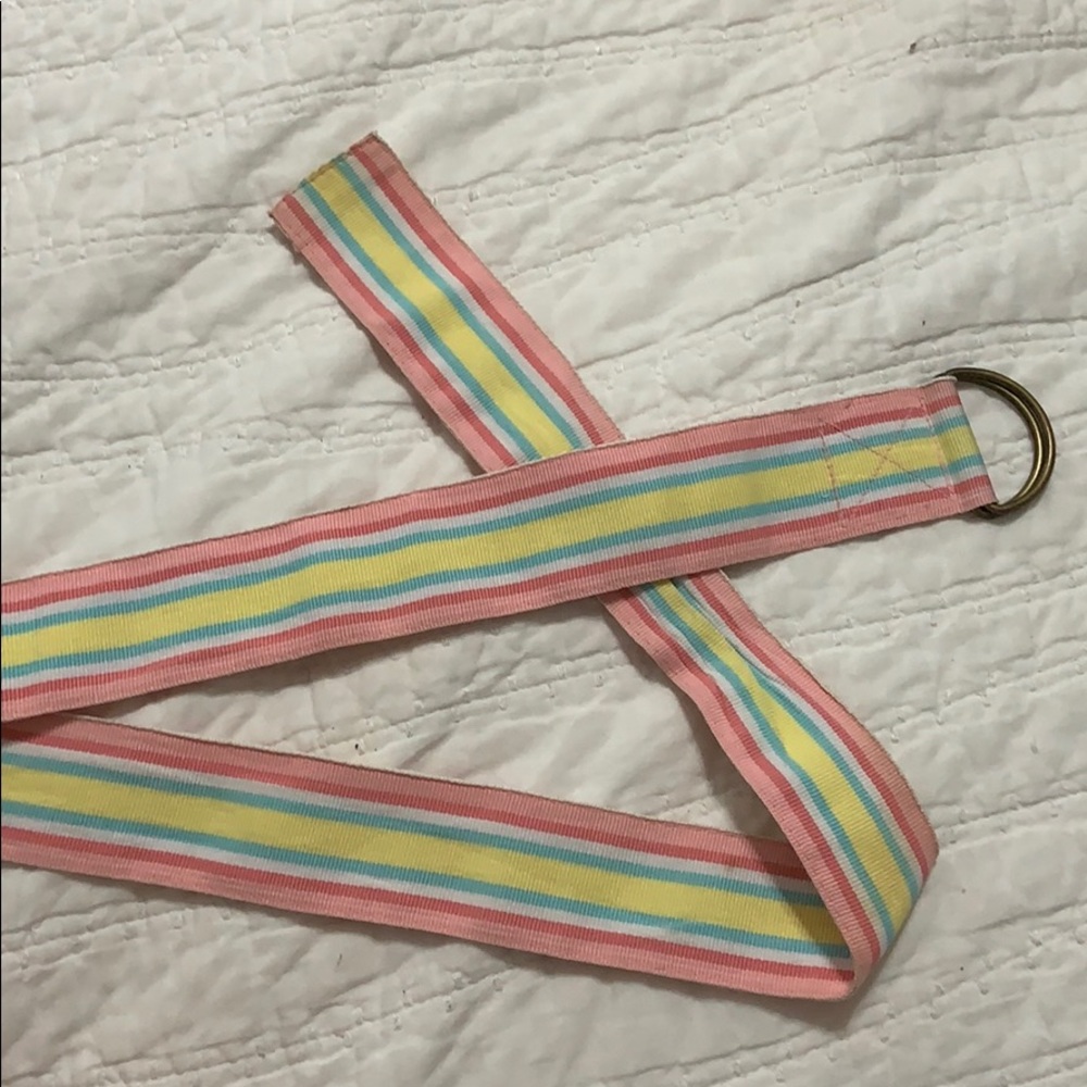 Pastel striped belt